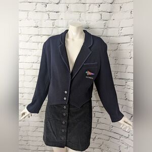Vintage 90's Wool cropped blazer, Size 12